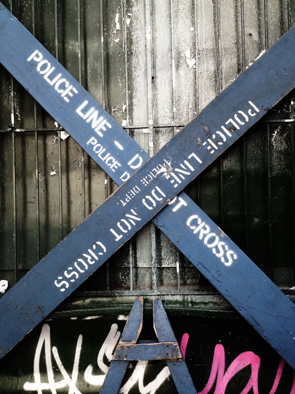 No crossing an old saw 1 Downtown Express photo by Milo Hess