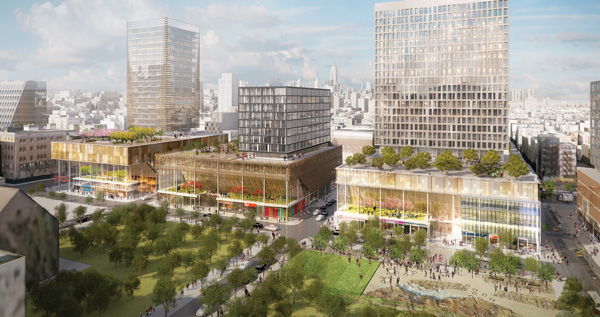 Mayor announces developers for $1.1 billion SPURA project 1 A rendering of how Broome St. by the Williamsburg Bridge will be redeveloped under the SPURA plan.