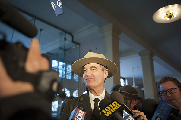 David Luchsinger, superintendent of Ellis Island. Downtown Express photo by Terese Loeb Kreuzer.