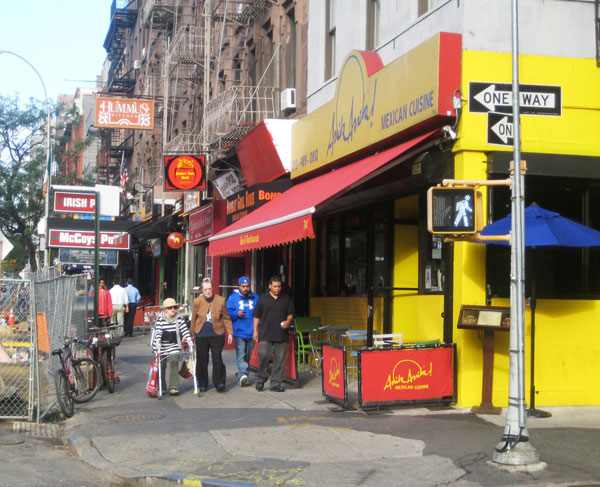 Businesses Stake Claim, Amid Rush to Hell’s Kitchen 2 Photos by Eileen Stukane On the endangered list? Nightlife venues are pushing out quirky ethnic restaurants, says tenant organizer Bob Kalin.