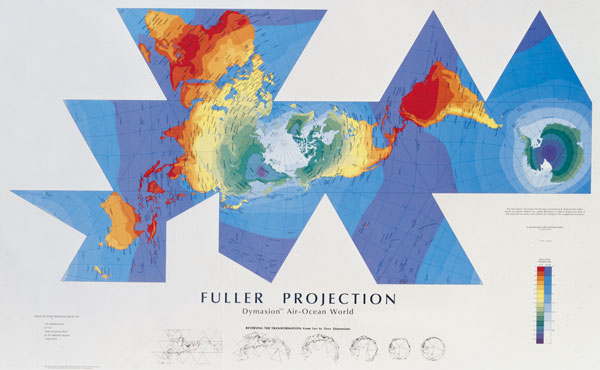 Just Do Art! Oct. 31, 2013 3 A later version of Fuller’s Dymaxion Map, which takes the same Raleigh Edition layout developed in the 1950’s with updated information for land and water temperatures. Confused? See Cooper Union’s “Dymax Redux” exhibit for a more informed perspective. IMAGE COURTESY OF THE BUCKMINSTER FULLER INSTITUTE