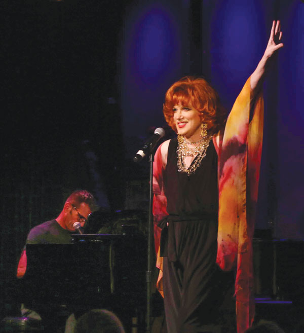 Photo by Stephen Sorokoff Two, at 54 Below: Charles Busch (R) and Tom Judson are “Ridin’ High.”