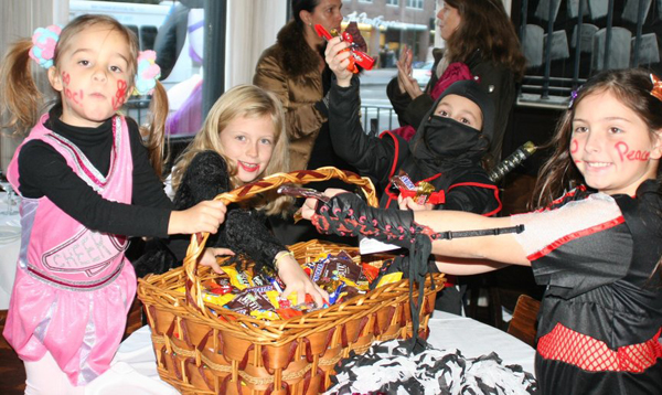 Tribeca children celebrated Halloween late last year because of Hurricane Sandy. Photo courtesy of Roc Restaurant.