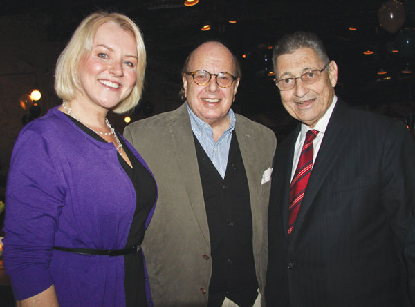 From left, Publisher Jennifer Goodstein with David Gruber, C.B. 2 chairperson, and Sheldon Silver, the Assembly speaker, at The Villager’s 80th anniversary party. See Pages 16 and 17.