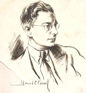 A self-portrait by Edward C. Caswell.