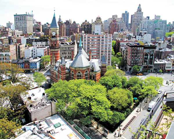 Inside the infamous House of D: Where today a lush garden blooms, a sad women’s prison once loomed 2 An overhead view of the Jefferson Market Garden, which was created on the site of the former House of Detention.