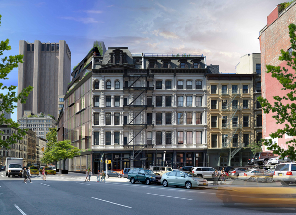 A rendering of the building proposed for the 100 Franklin St. lot.   Courtesy of D.D.G. Partners