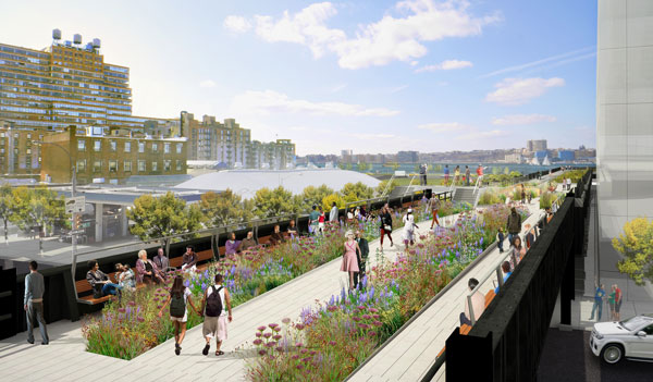 High Line on Track for Final Section, New Leadership 2 A rendering depicts the 11th Ave. bridge, along Section III of the High Line.