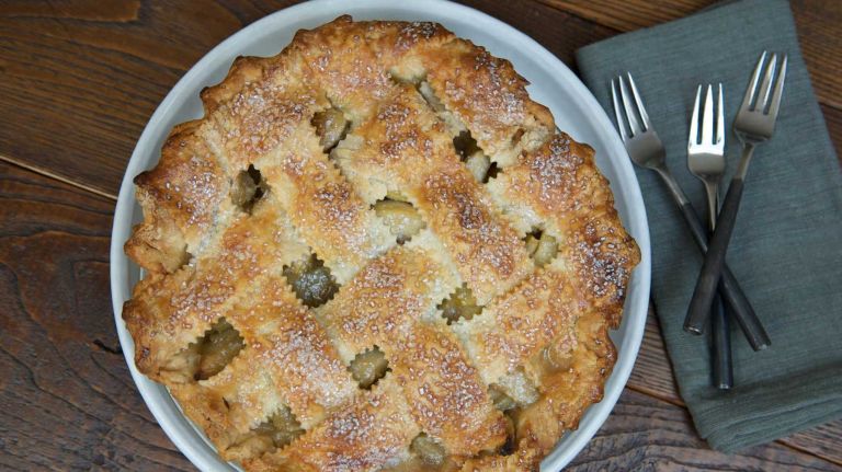No matter the mixing method — cutting the butter into the flour with an electric mixer, your fingers or a pastry cutter — for a lattice-topped apple pie with a flaky, tender crust, be gentle. (Oct. 18, 2013)