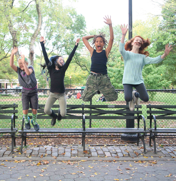 Just Do Arts, Dec. 30, 2013 4 L to R: East Village Dance Project students Franky Kramer-John, Lydia Antoinette Aiall, Safouane Chestnut and Piper Morrison are featured in “Shell-Shocked Nut.” PHOTO BY HUGH BURCKHARDT