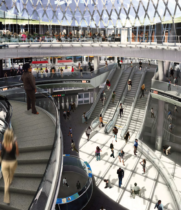 Fulton Center rendering courtesy of the M.T.A.