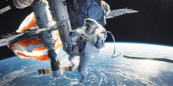 Sandra Bullock drifts into space — in Alfonso Cuaron’s technical marvel, “Gravity.”  WARNER BROS. PICTURES