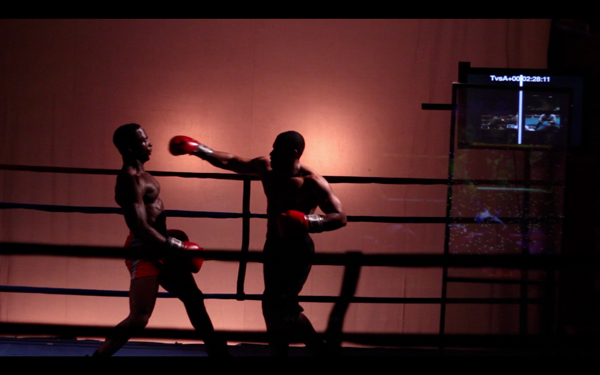 L-R: Femi Olagoke and Dennis A. Allen II, in “Tyson vs. Ali.”  PHOTO BY JOHN HURLEY