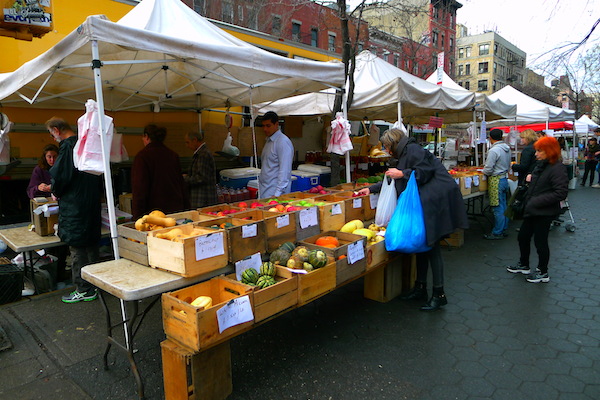 Squash and apples, and many other types of produce and wholesome foods, will be available at the Tompkins Square Greenmarket right through the winter.   Photo by Heather Dubin