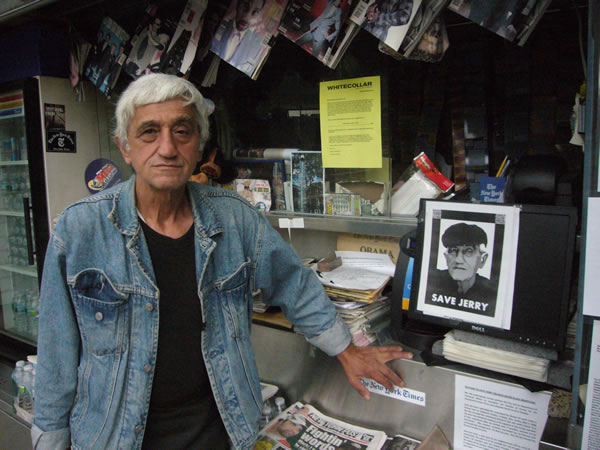 Jerry Delakas has operated the Astor Place newsstand for 27 years.   File photo