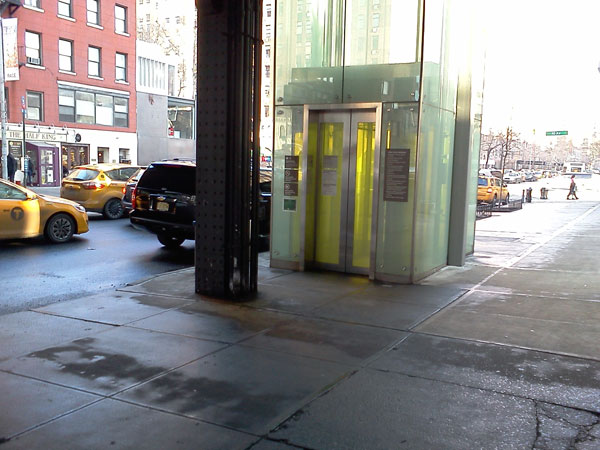 Photo by Scott Stiffler With funding in place, a contractor still needs to be hired before repairs can begin on the High Line’s 23rd St. elevator.