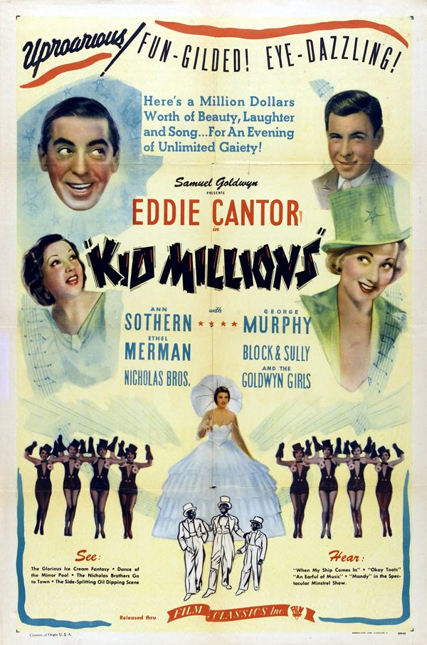 Cantor’s “Kid Millions” was one of his most successful screen efforts.   WARNER BROS.
