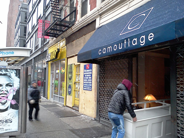Photos by Scott Stiffler Movin’ out, moving on: After 38 years, Camouflage vacated its corner space, on Eighth and 17th.