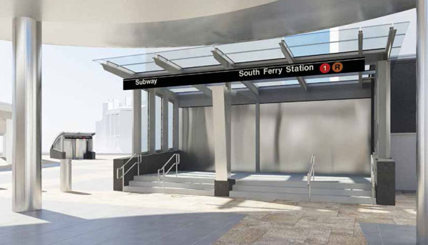 Feds release funds for Downtown subway repairs 1 Image courtesy of NYC Transit One possible change to the South Ferry station includes entrances with doors that could be sealed closed before a storm.