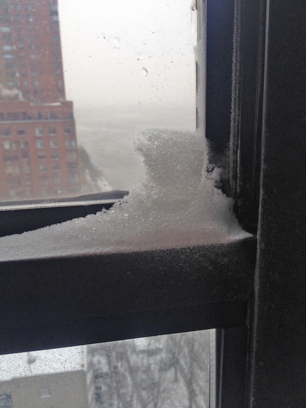 Ice forms inside unsealed windows at Gateway Plaza. December 2013 file photo courtesy of the Gateway Plaza Tenants Association. 