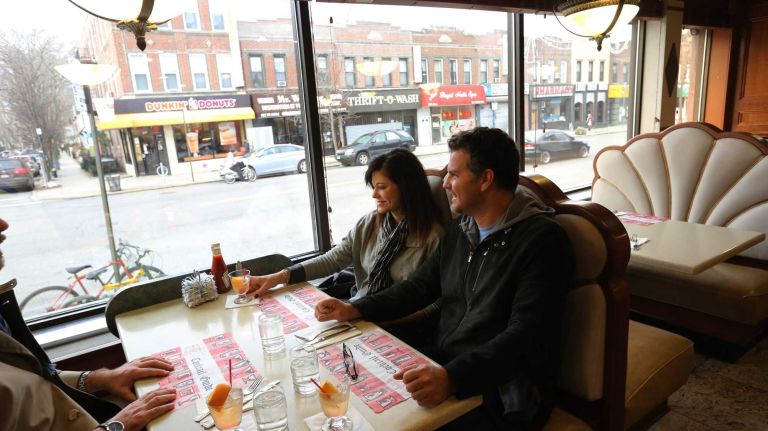 Enjoy views of the bridge as well as an array of appetizers and entrees at the aptly-named Bridgeview Diner in Fort Hamilton.