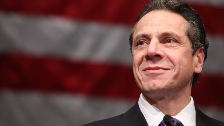 New York Gov. Andrew M. Cuomo speaks before Nassau County Executive Edward Mangano is sworn into office. (Jan. 2, 2014)
