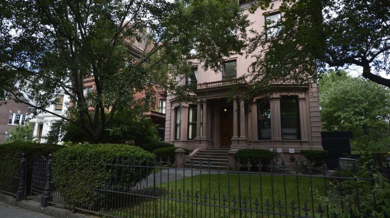 One of the beautiful brownstone buildings of Clinton Hill. This one is located at 321 Clinton Ave. (August 10, 2013)