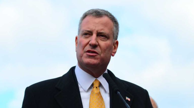 Mayor Bill de Blasio announces a new plan on Jan. 15, 2014 to reduce the number of fatal traffic accidents in New York City.