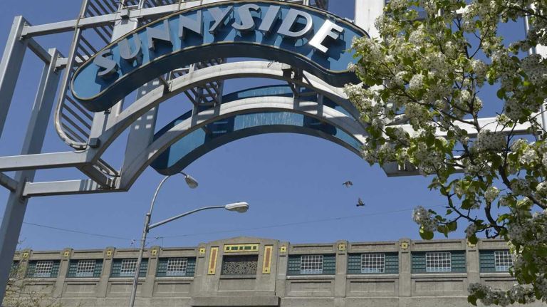 The Sunnyside sign on Queens Boulevard and 46th Street.