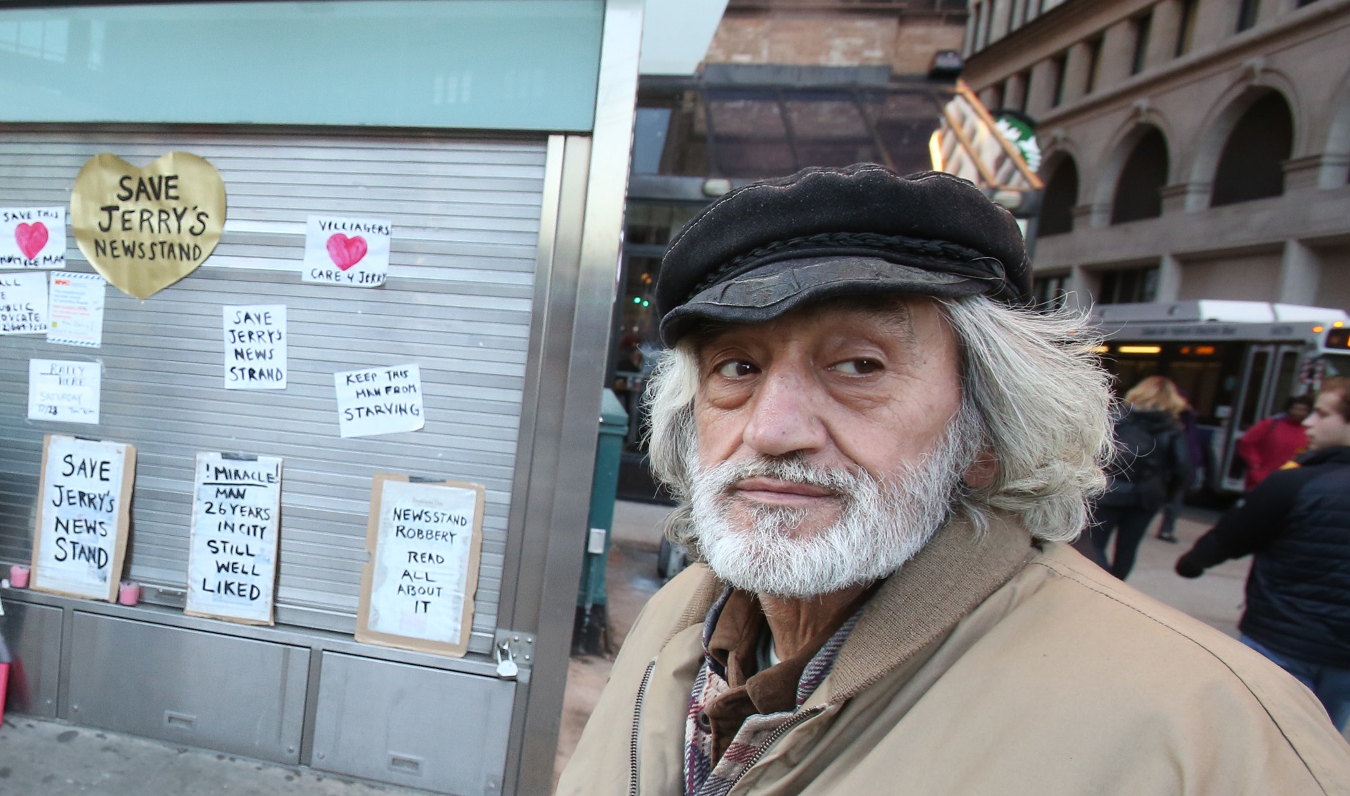 Jerry Delakas has operated the newsstand at Astor Place and Fourth Ave. for 27 years.