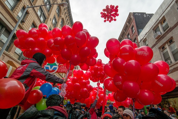 Lunar New Year parade in Chinatown, Feb. 2, 2014. Downtown Express photo by Milo Hess.