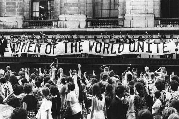 “Women of the World Unite, Women’s Liberation Demonstration” (August 26, 1970).  COPYRIGHT ESTATE OF FRED W. McDARRAH,  COURTESY STEVEN KASHER GALLERY, NEW YORK