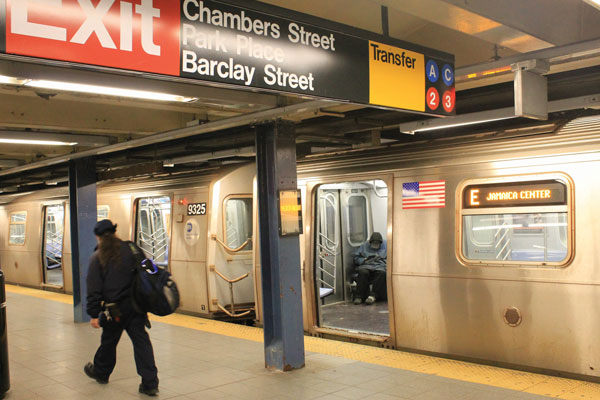 Effort to reduce W.T.C.’s homeless population postponed 1 Downtown Express photos by Zach Williams The World Trade Center E stop at 3 a.m. Feb. 24.