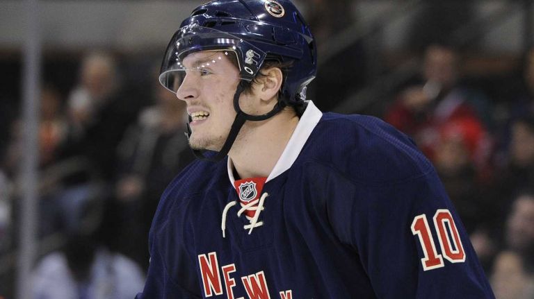 The Rangers recalled forward J.T. Miller from their AHL affiliate in Hartford.