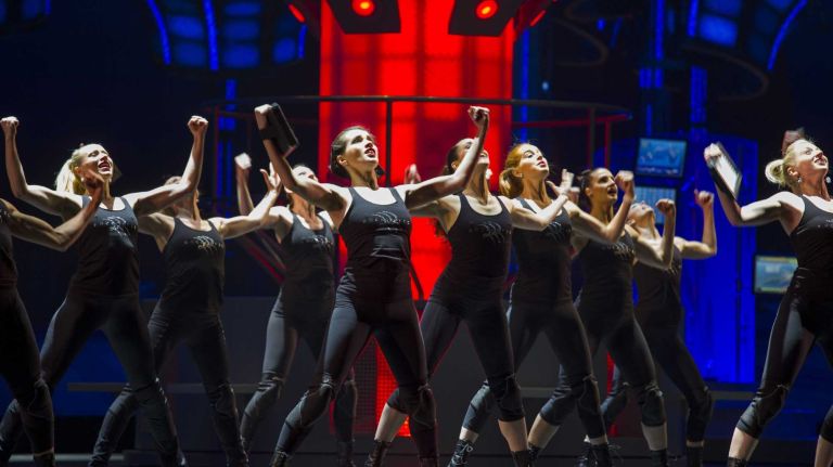 Members of the Rockettes rehearse 