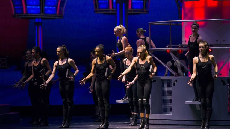 Members of the Rockettes rehearse 