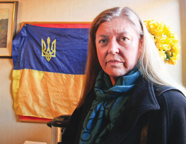 “We want to be part of Europe,” East Villager Marta Zahaykevich said of Ukraine.  Photos by Tequila Minsky