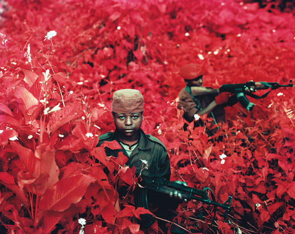 Richard Mosse: “Vintage Violence” (2011, 72 x 90 in.). Part of the “Fly Zone” group exhibit, on view at Westbeth Gallery through March 16.  COURTESY OF JACK SHAINMAN GALLERY & THE ARTIST