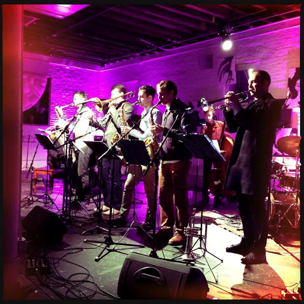 Lucas Pino’s No Net Nonet, during a recent performance at Smalls Jazz Club. PHOTO BY MIGUEL MENGUAL