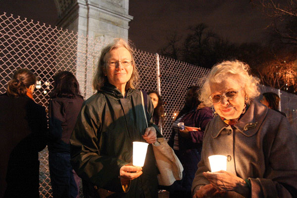 Staying patient but persistent amid frustration on key issues 2 Keen Berger, left, at a vigil with veteran activist Doris Diether. File photo by Jefferson Siegel