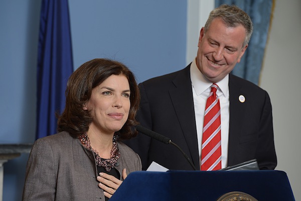 Julie Menin, former chairperson of Community Board 1, was named commissioner of Consumer Affairs by Mayor de Blasio on April 24. Photo by Rob Bennett/Courtesy of Mayor de Blasio's office.