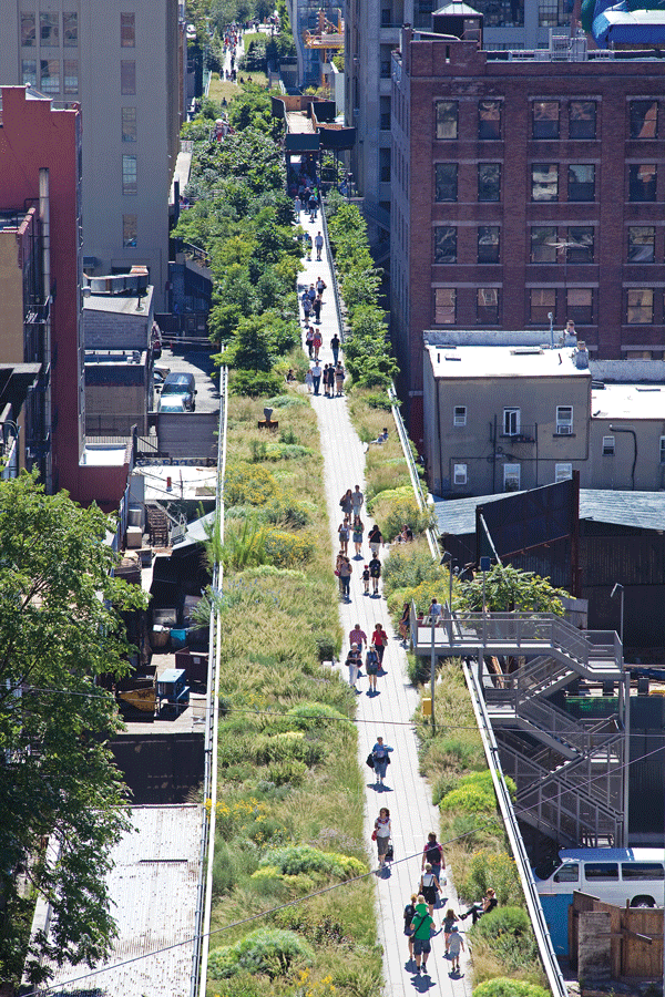 Photo courtesy of Related Companies View of the High Line from Related’s Abington House at 500 West 30th Street.