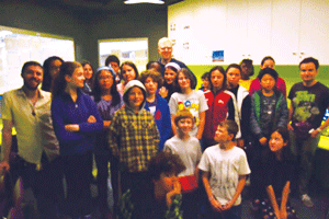 The Tribeca Film Fest’s youngest directors 2 Manhattan Youth’s Theseus Roche with middle school students who made their own shorts for the Tribeca Film Festival during Spring Break..