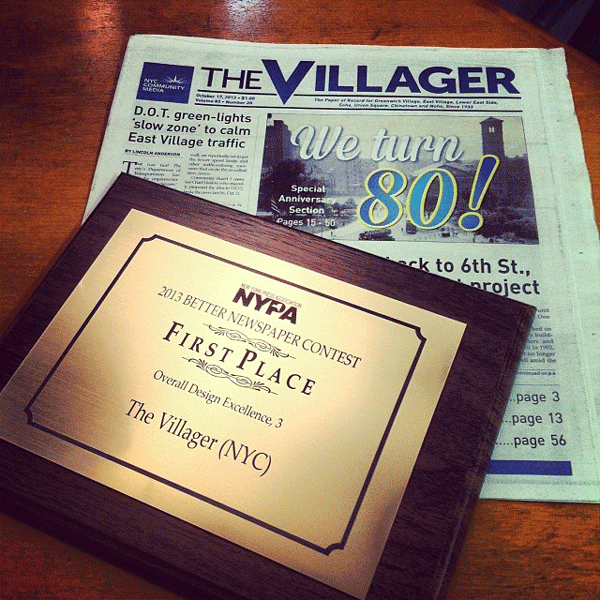 Photo by Michael Shirey The Villager’s redesign earned an Overall Excellence award.