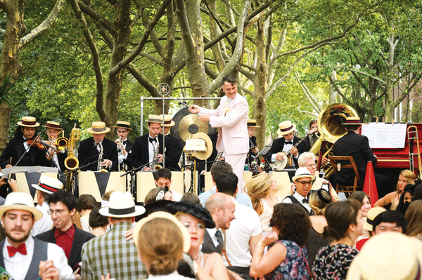 Photo by Filip Wolak Michael Arenella and His Dreamland Orchestra transform Governors Island into a 1920s wonderland. 
