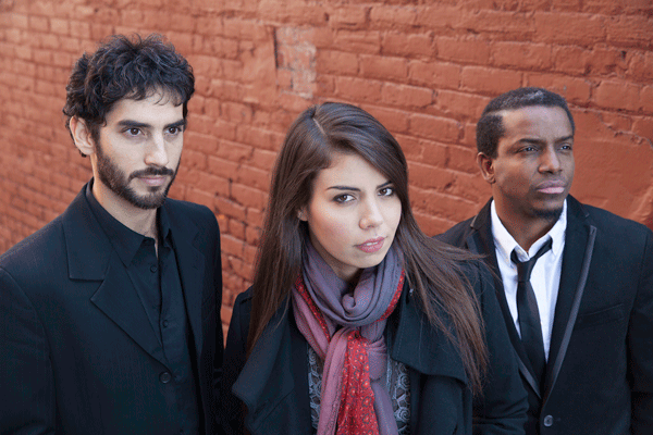 From left: Pablo Menares, Melissa Aldana and Francisco Mela.  Photo courtesy of the artist