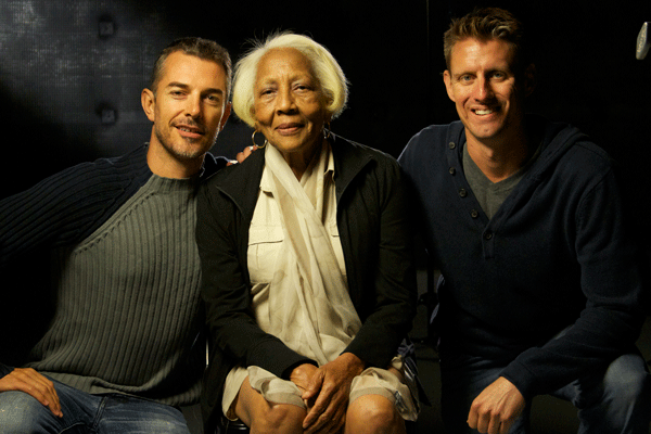 Filmmakers Matthew Pond (left) and Kirk Marcolina, with Doris Payne.   Courtesy of Films Transit International