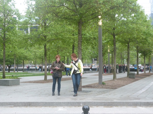 Tourists by the new open walkway at Liberty St., Friday, May 16. Downtown Express photo by Josh Rogers