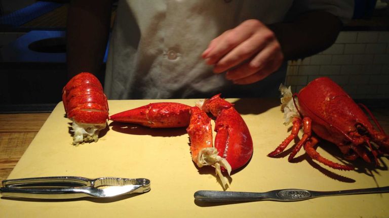 Now that the tail, claws and knuckles are separated from the body, you can start getting at the meat.