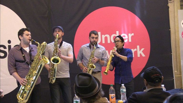 The classically trained saxophone quartet from Hartford, Connecticut, performed 